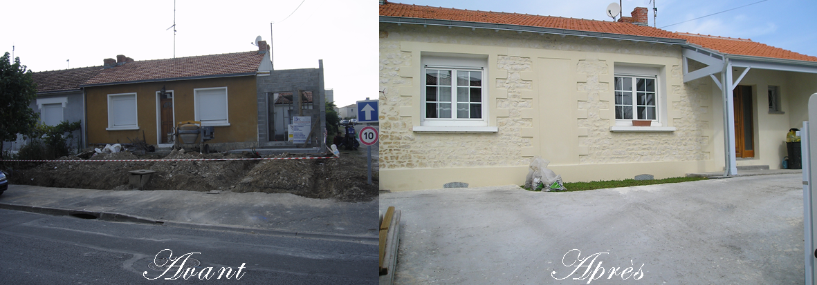 Rénovation de façade avant et après travaux